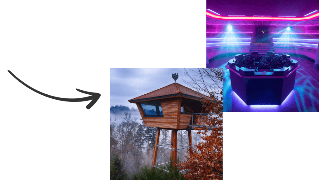 Eventsauna und Hochsitzsauna